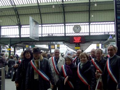 Les élu(e)s martégaux, gare de Lyon